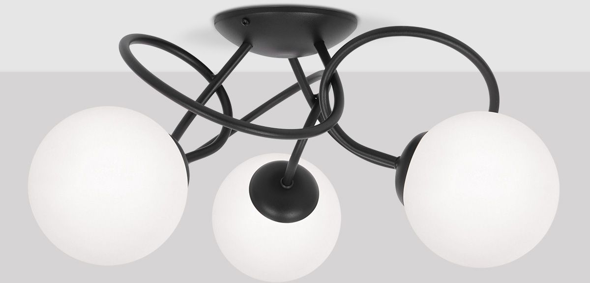 Kaja Nela Deckenlampe 3x40 W schwarz K-5350