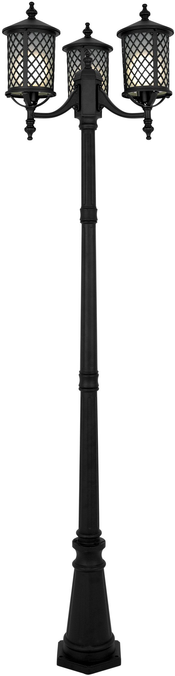 Kaja Chicago Stehleuchte für den Außenbereich 3x60 W schwarz K-8218