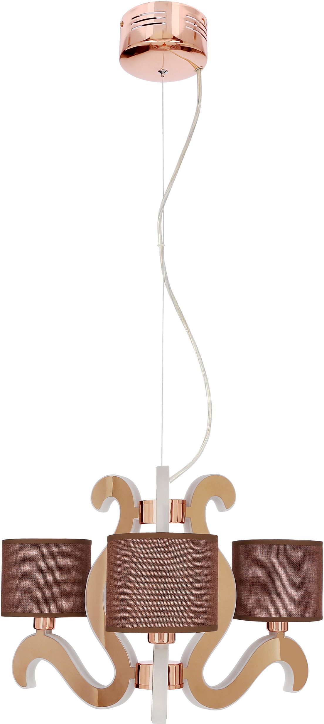 Candellux Ambrosia Pendelleuchte 3x40 W kupfer 33-33888