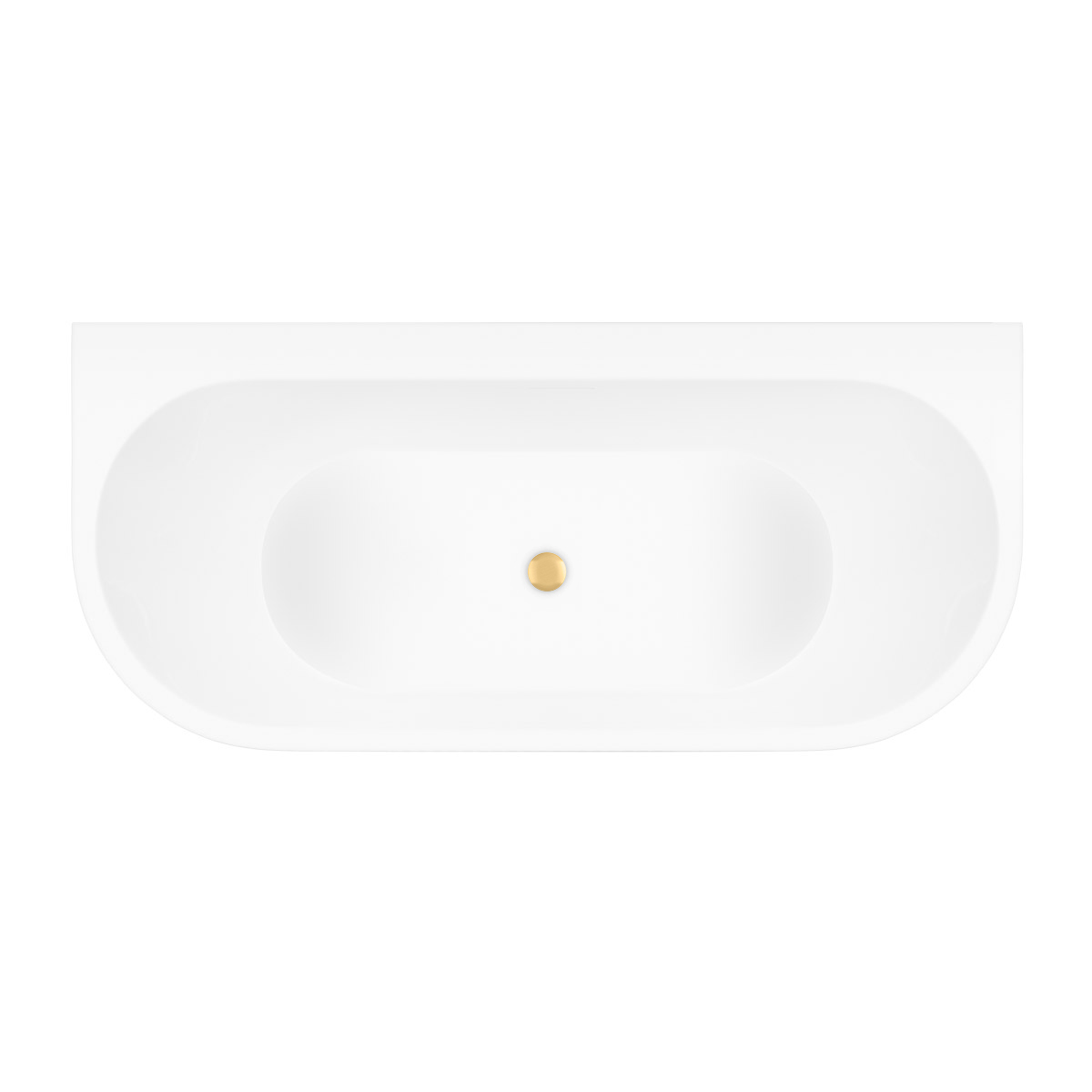 Set Wandmontierte Badewanne Oltens Hulda 12021000, Verschlusskappe Oltens 09002810