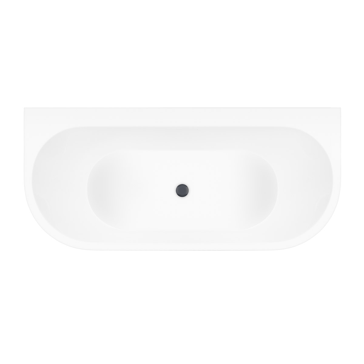 Set Wandmontierte Badewanne Oltens Hulda 12021000, Verschlusskappe Oltens 09002400