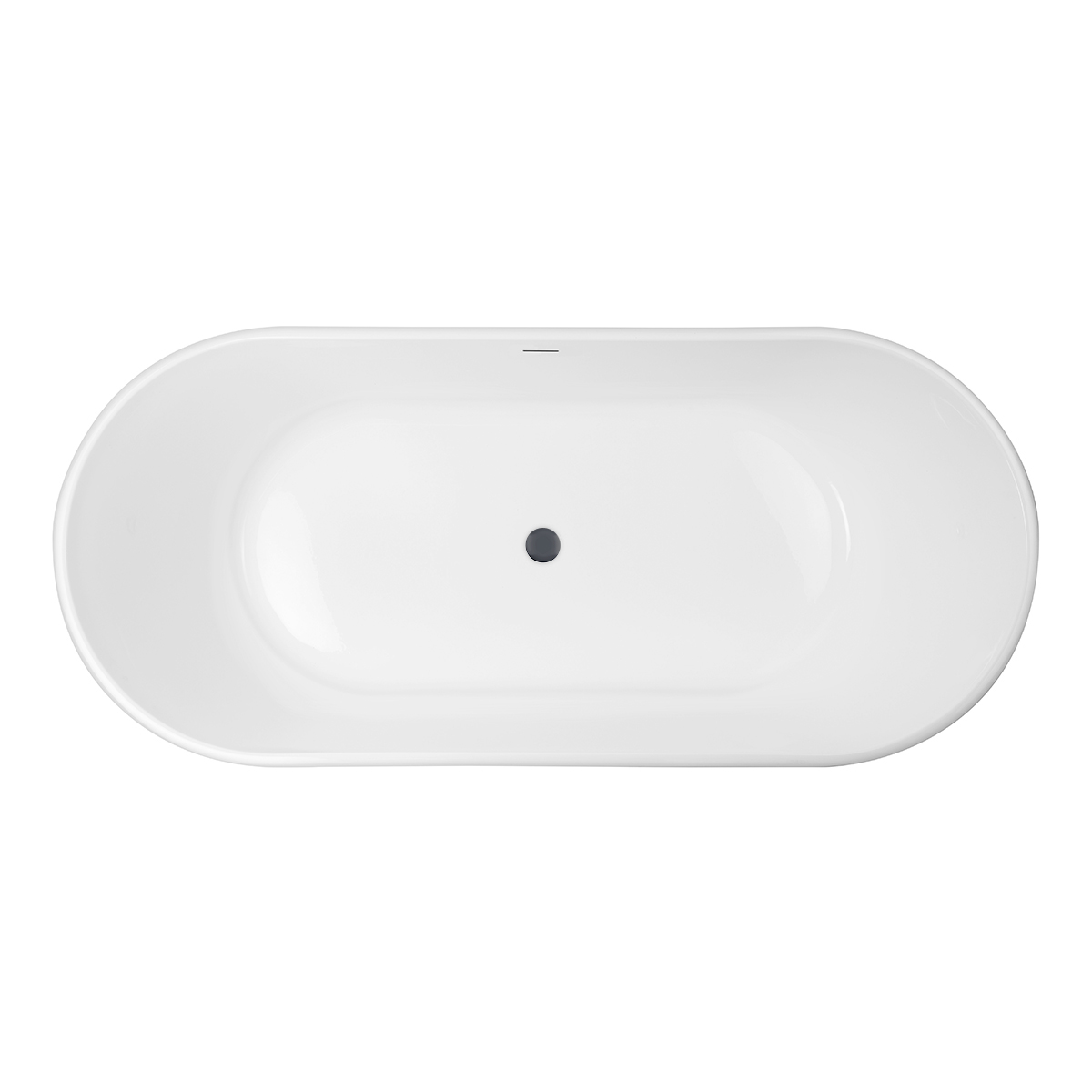 Set Freistehende Badewanne Oltens Inga 12004000, Verschlusskappe Oltens 09002400