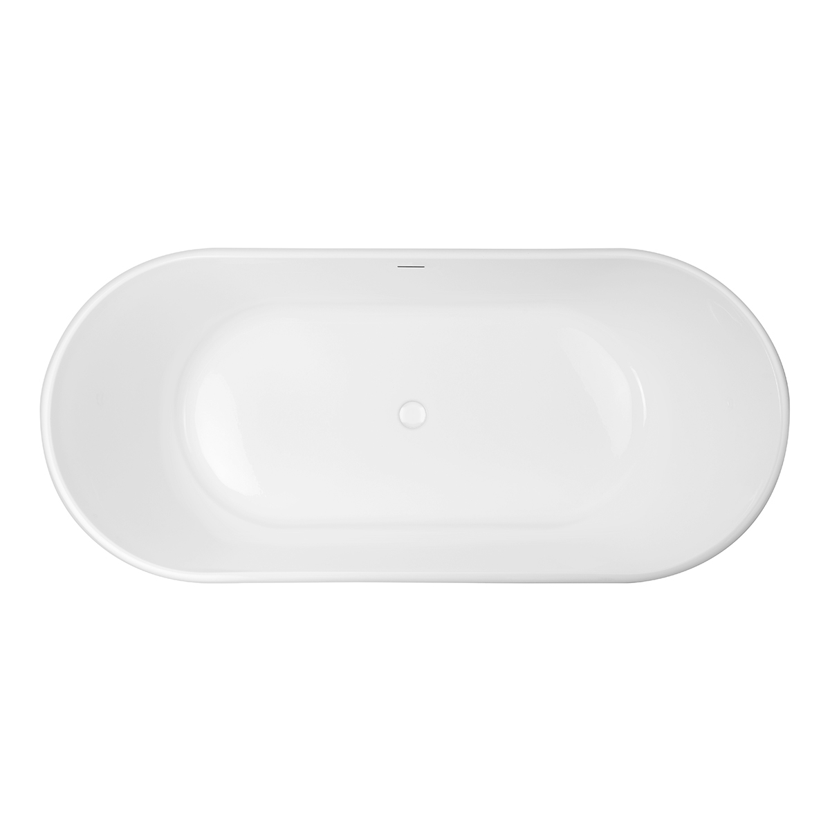 Set Freistehende Badewanne Oltens Inga 12007000, Verschlusskappe Oltens 09002000