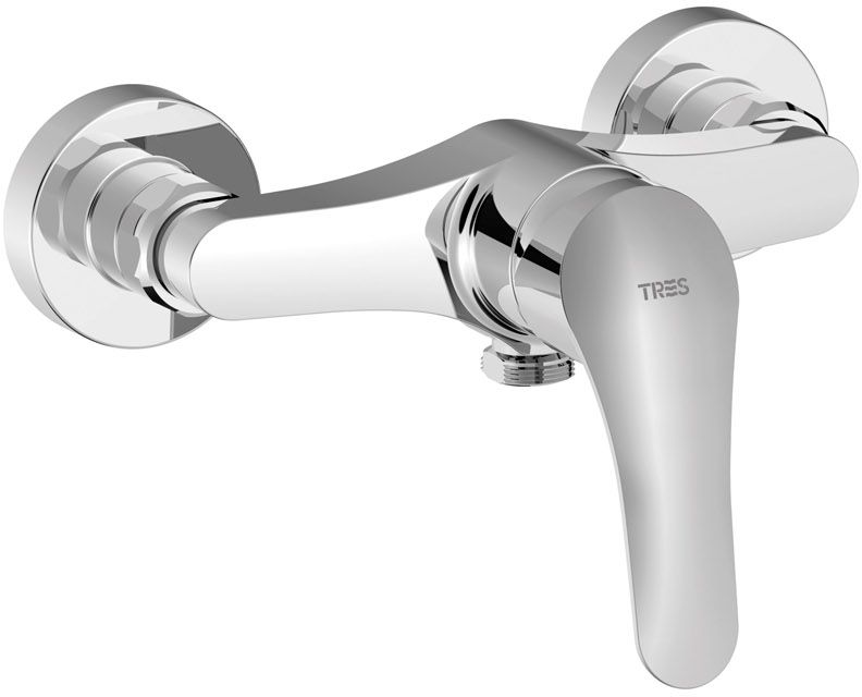 Tres Base Plus Duschbatterie Wandmontage chrom 21626710