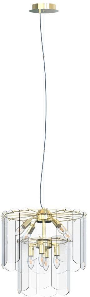 Zuma Line Nira Pendelleuchte x40 W transparent-gold MD3523-8M-EGN