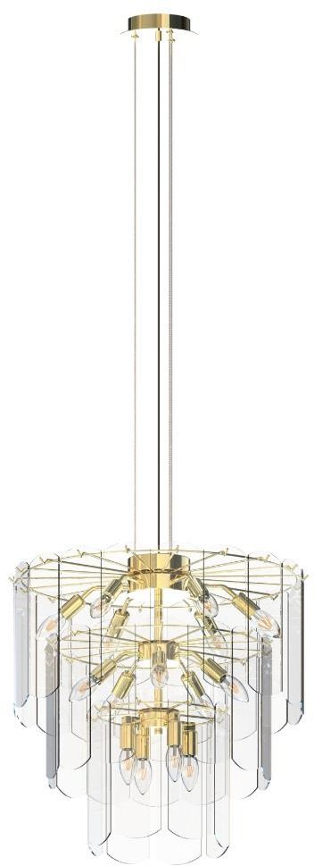 Zuma Line Nira Pendelleuchte x40 W transparent-gold MD3523-14L-EGN