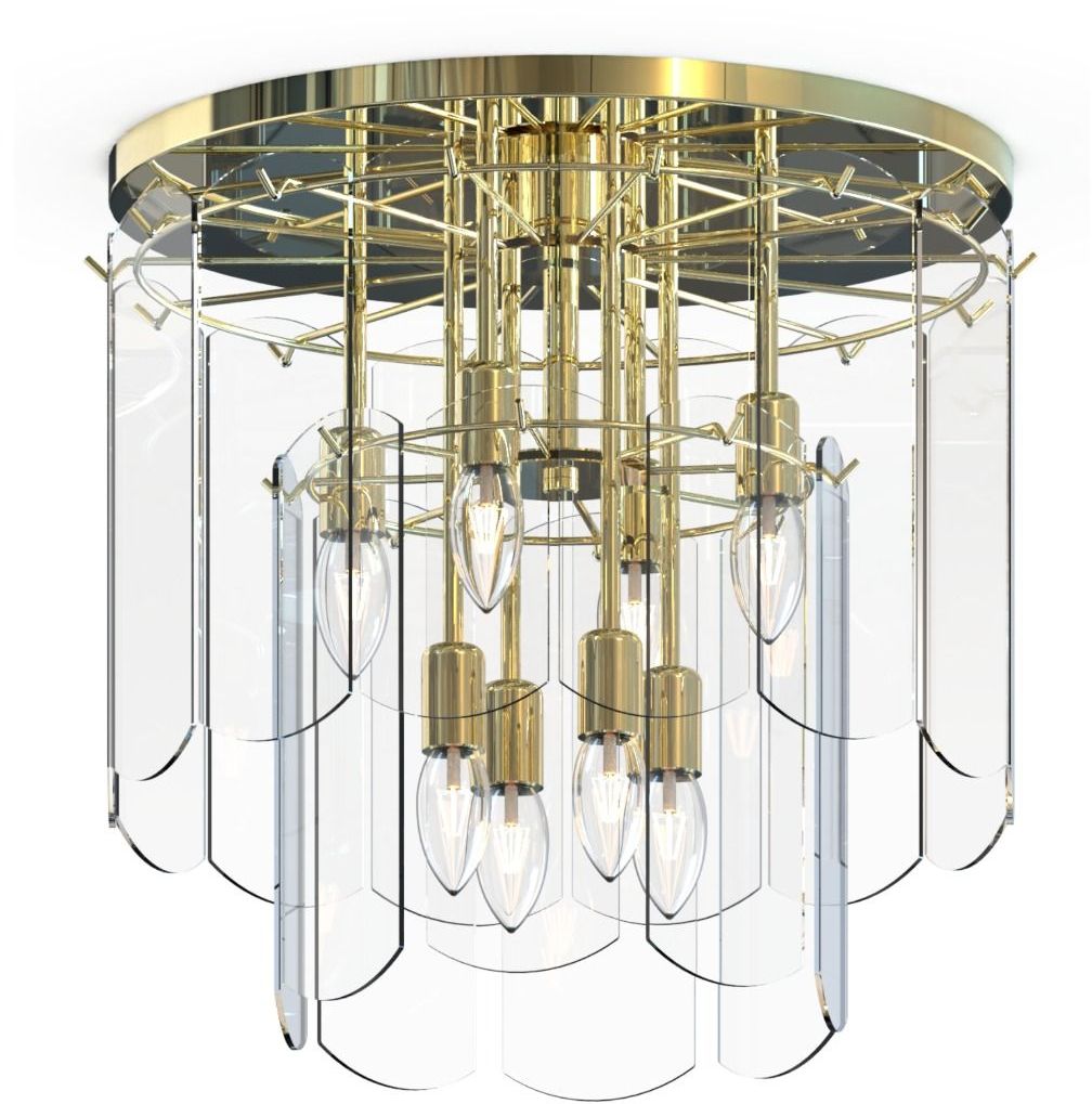 Zuma Line Nira Deckenlampe x40 W transparent-gold MX3523-8M-EGN