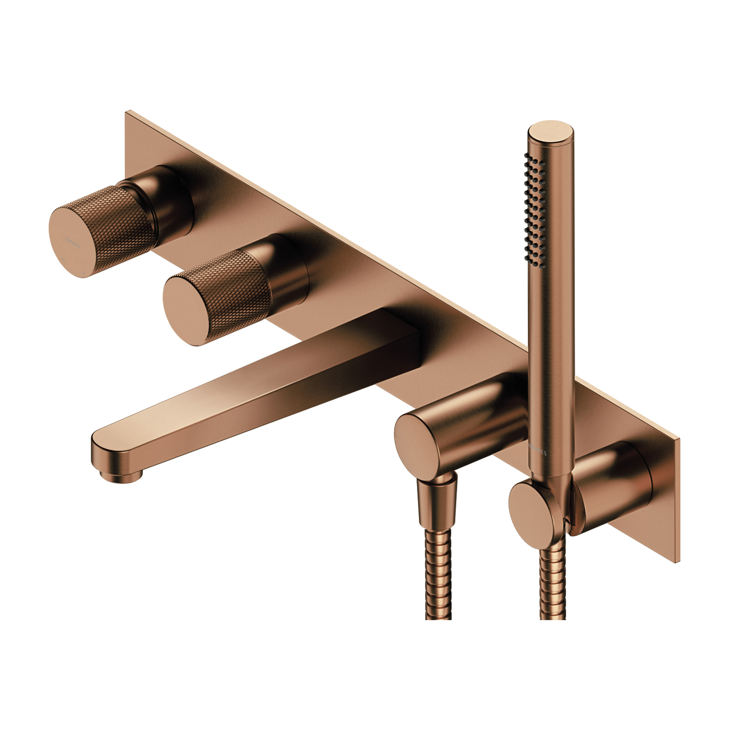 Omnires Contour Badewannen- und Duscharmatur Unterputz kupfer CT8037/1CPB