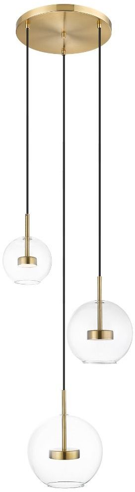 Zuma Line Enceladus Pendelleuchte 3x5 W transparent-gold P0428-03L-L4AC