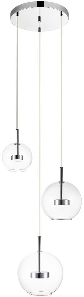 Zuma Line Enceladus Pendelleuchte 3x5 W chrom-transparent P0428-03L-F4AC