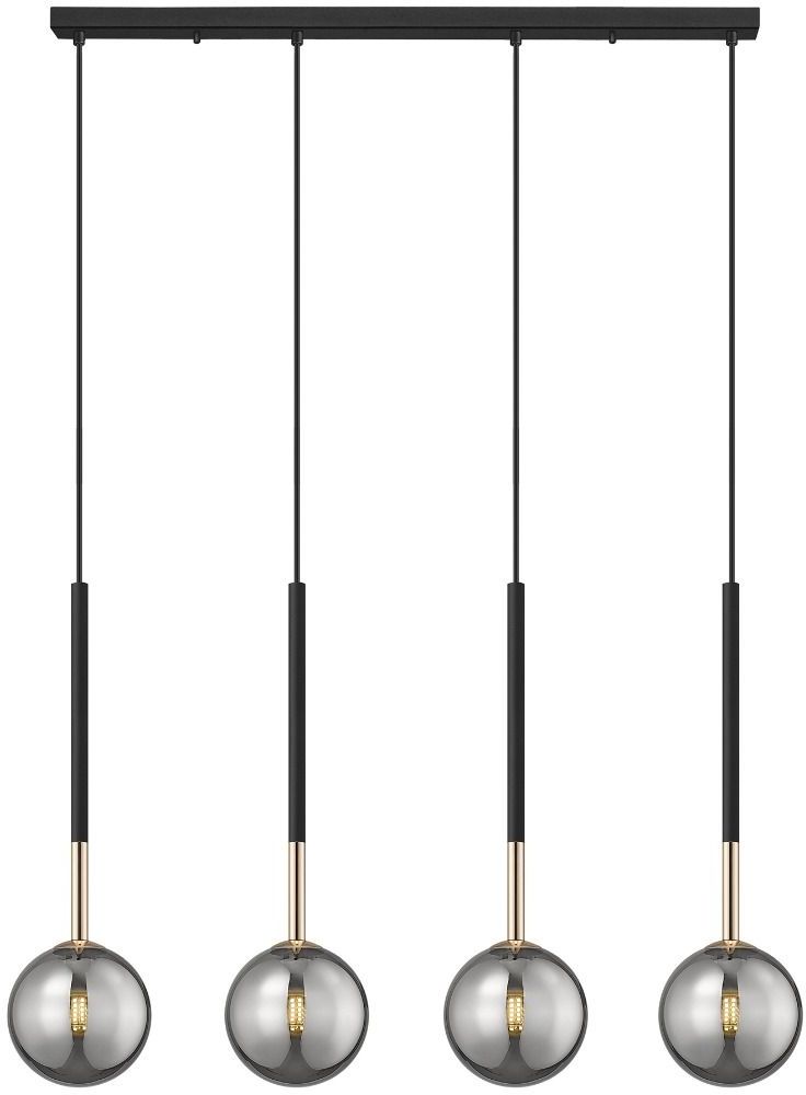 Zuma Line Arcturus Pendelleuchte 4x4 W schwarz-gold P0574-04D-SDFZ