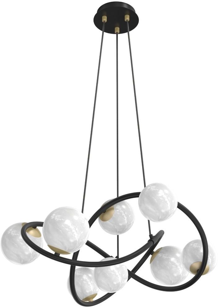 Zuma Line Nisyro Pendelleuchte x3.5 W schwarz-gold MD4922-8-EBGN