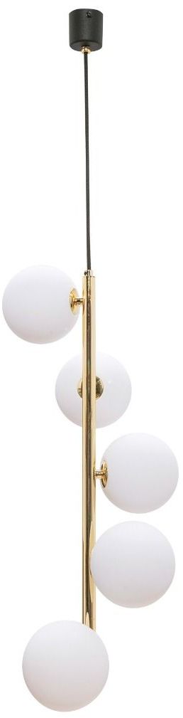 Zuma Line Ali Pendelleuchte 5x40 W weiß-schwarz-gold 5648