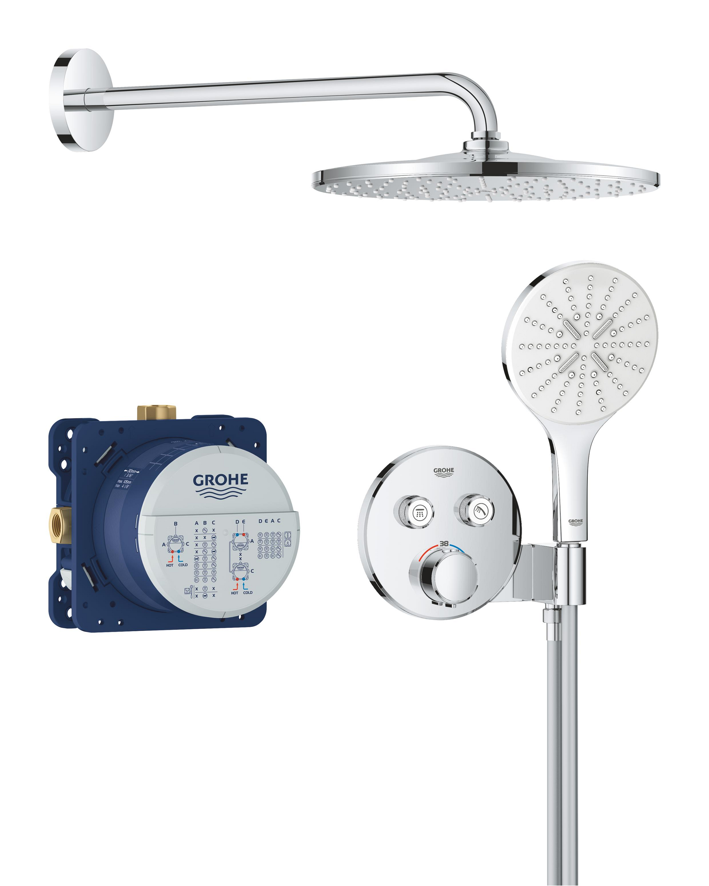 Grohe Precision Smartcontrol Duschset Unterputz mit Thermostat mit Regenbrause chrom 34877000