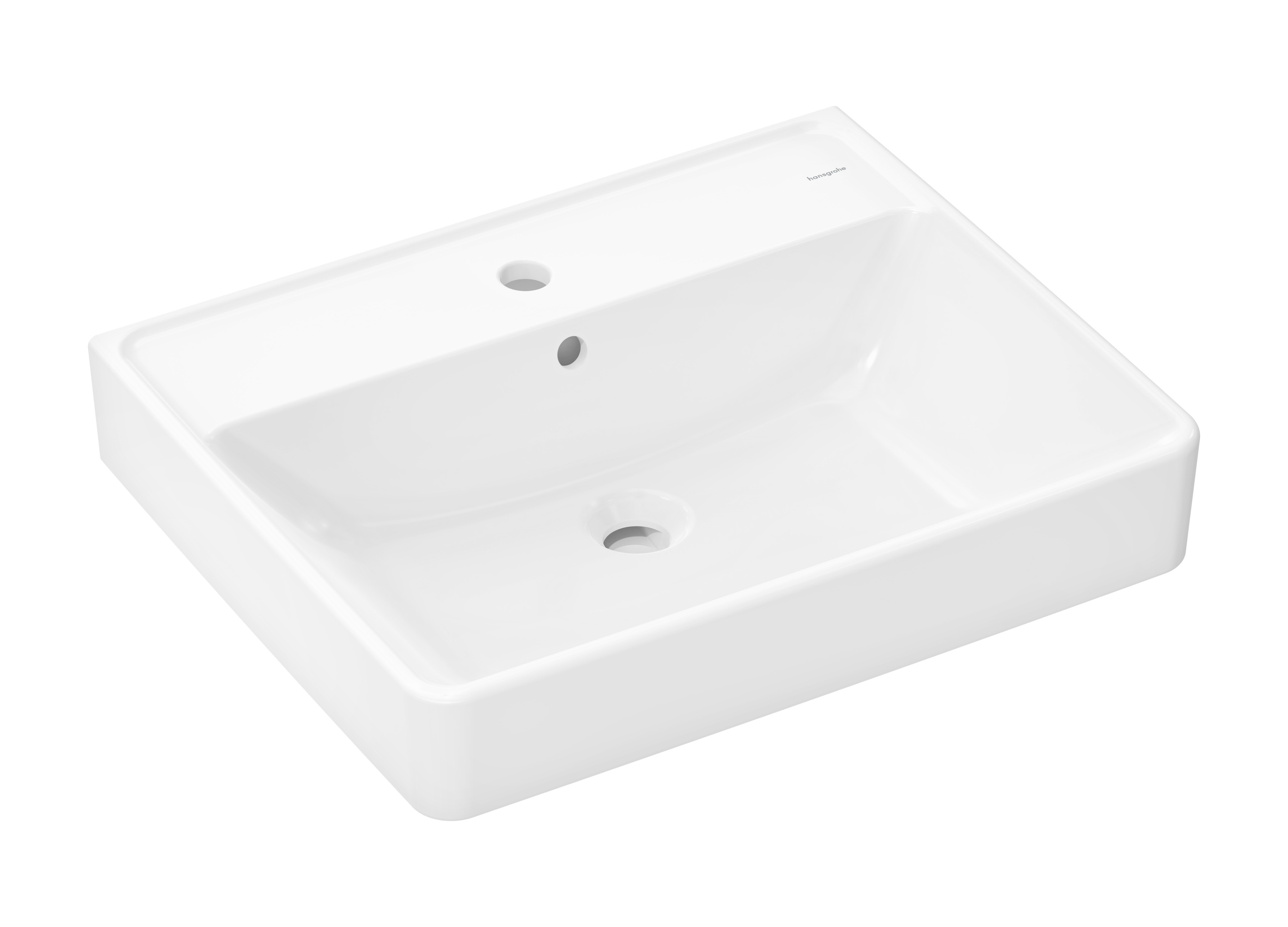 Hansgrohe Xanuia Q Waschbecken 60x48 cm rechteckig Klassisch-Aufsatzwaschbecken weiß 60243450