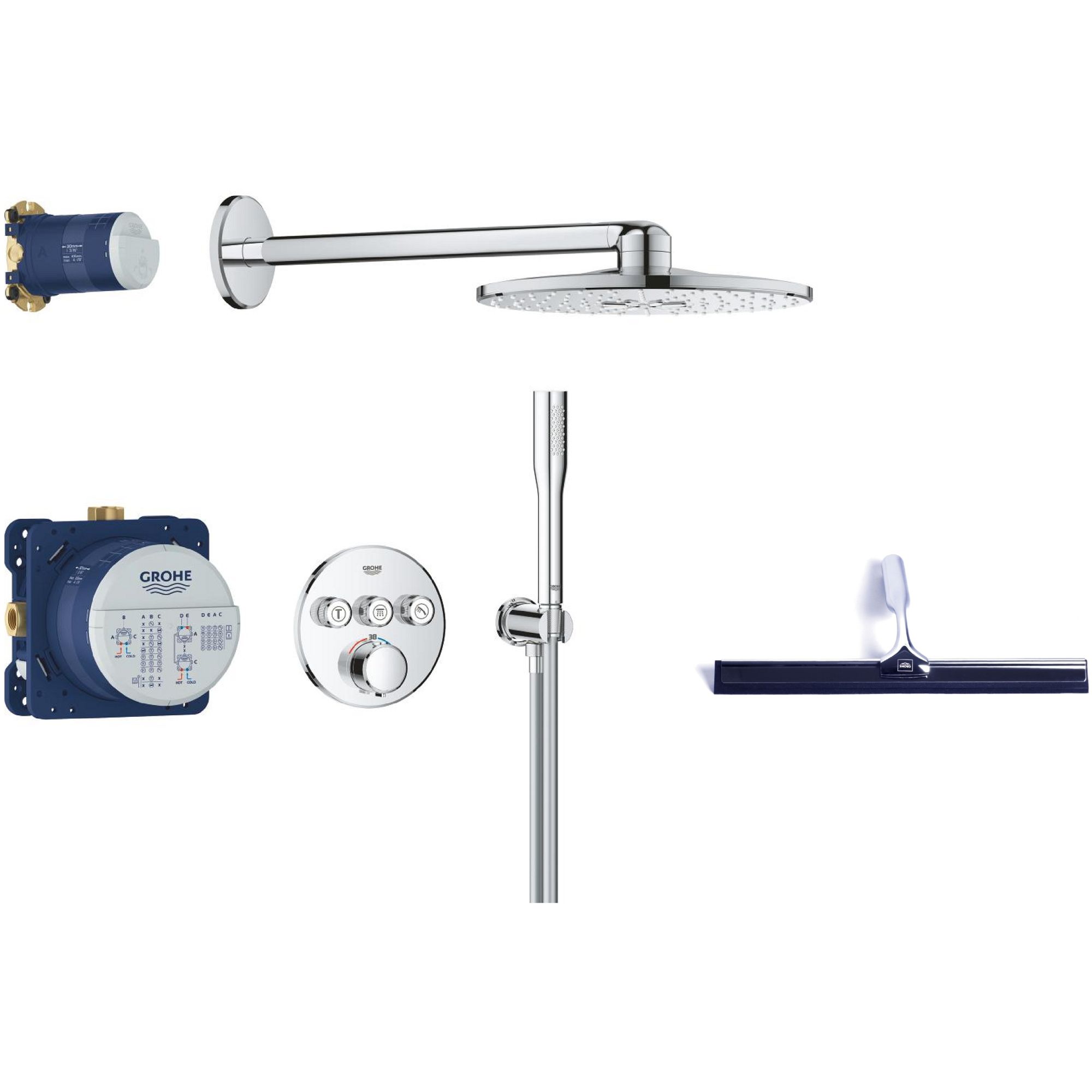 Set Duschset Grohe Precision Smartcontrol 34874000, Wasserabzieher Grohe 4067393055617