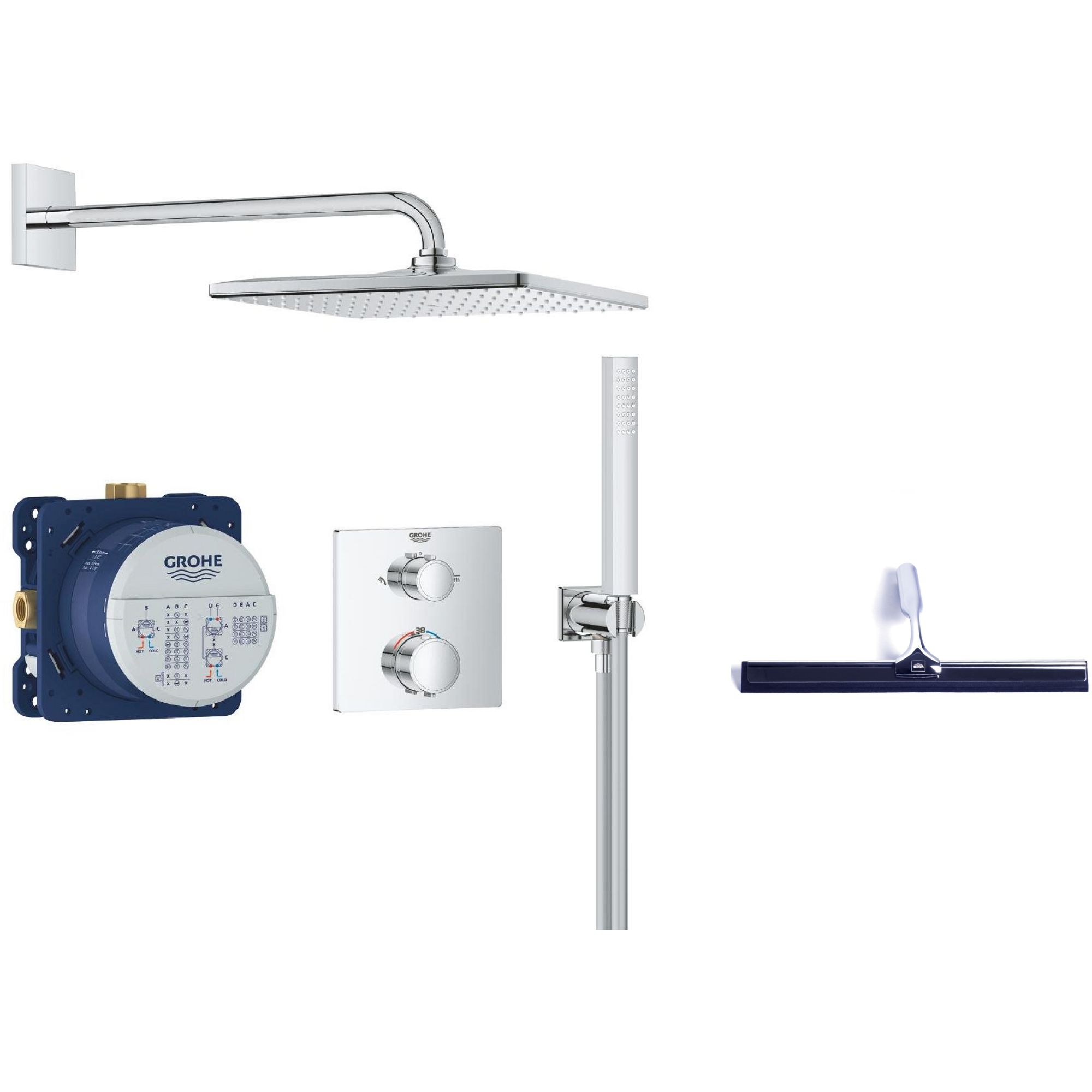 Set Duschset Grohe Vitalio Start 34881000, Wasserabzieher Grohe 4067393055617