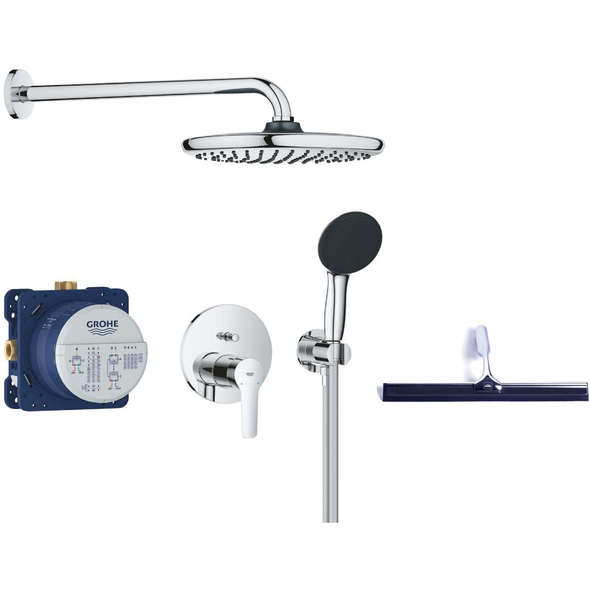 Set Duschset Grohe Start 25292000, Wasserabzieher Grohe 4067393055617