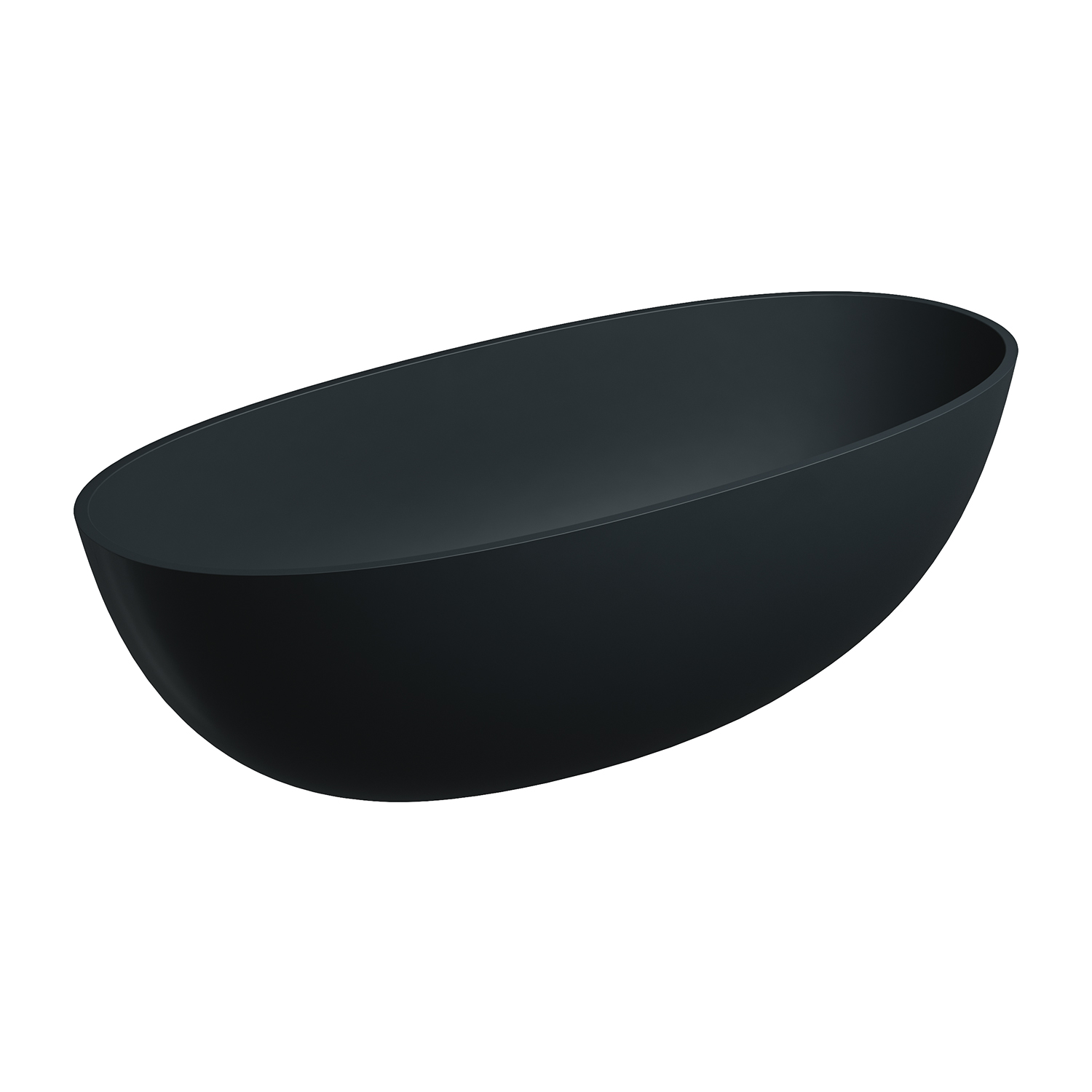Omnires Shell M+ Freistehende Badewanne 175x78 cm oval schwarz SHELL175WWBLV