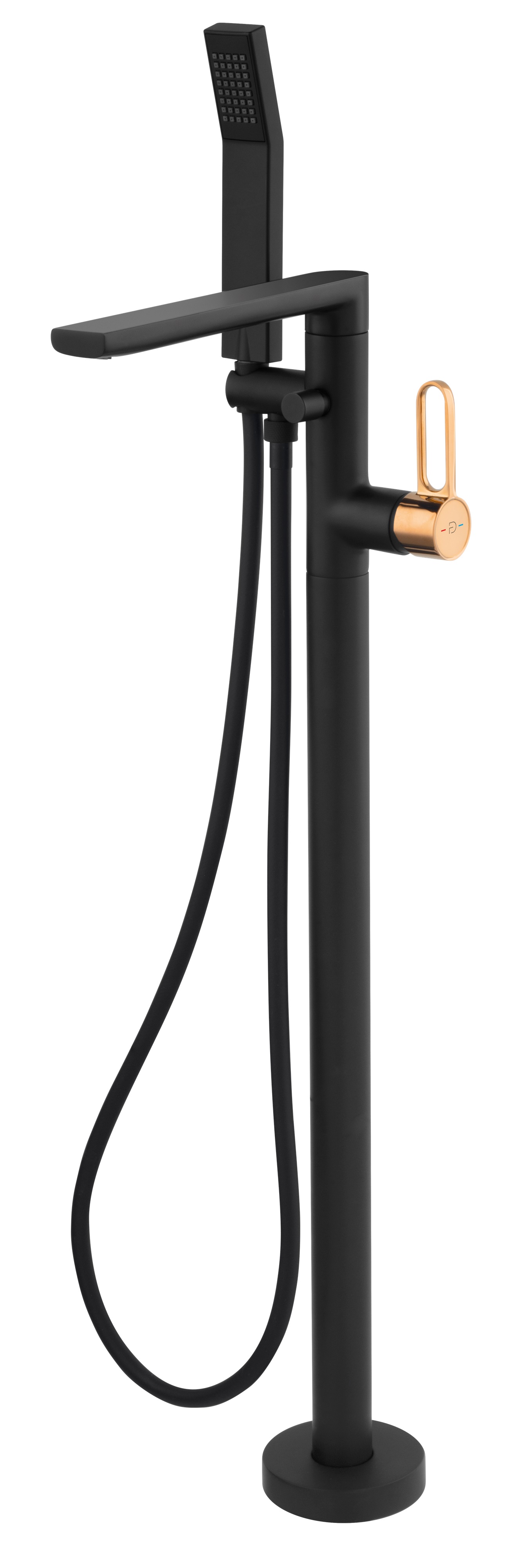 FDesign Zaffiro badewannen- und duscharmatur freistehend schwarz-gold FD1-ZFR-11F-25