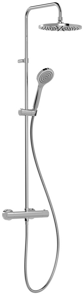 Tres Base Duschset Wandmontage mit Regenbrause chrom 21639301