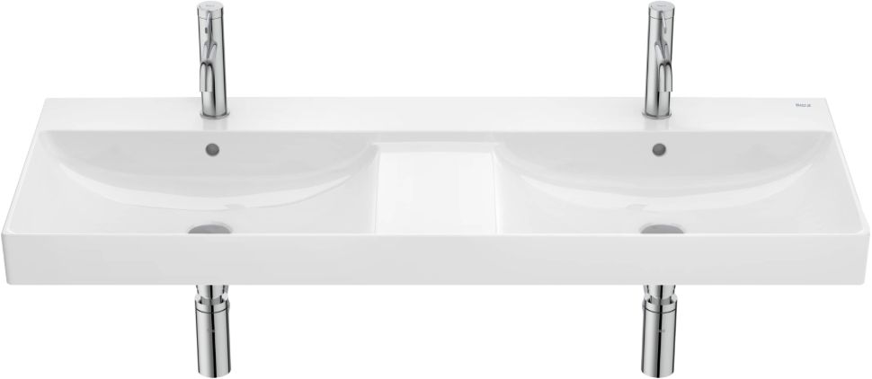 Roca Ona Waschbecken 120x46 cm rechteckig Möbel-Doppelt weiß A32768B004