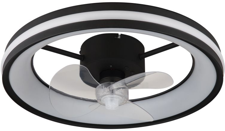 Globo Lighting Gatian Deckenventilator mit Lampe 1x30 W schwarz 03651