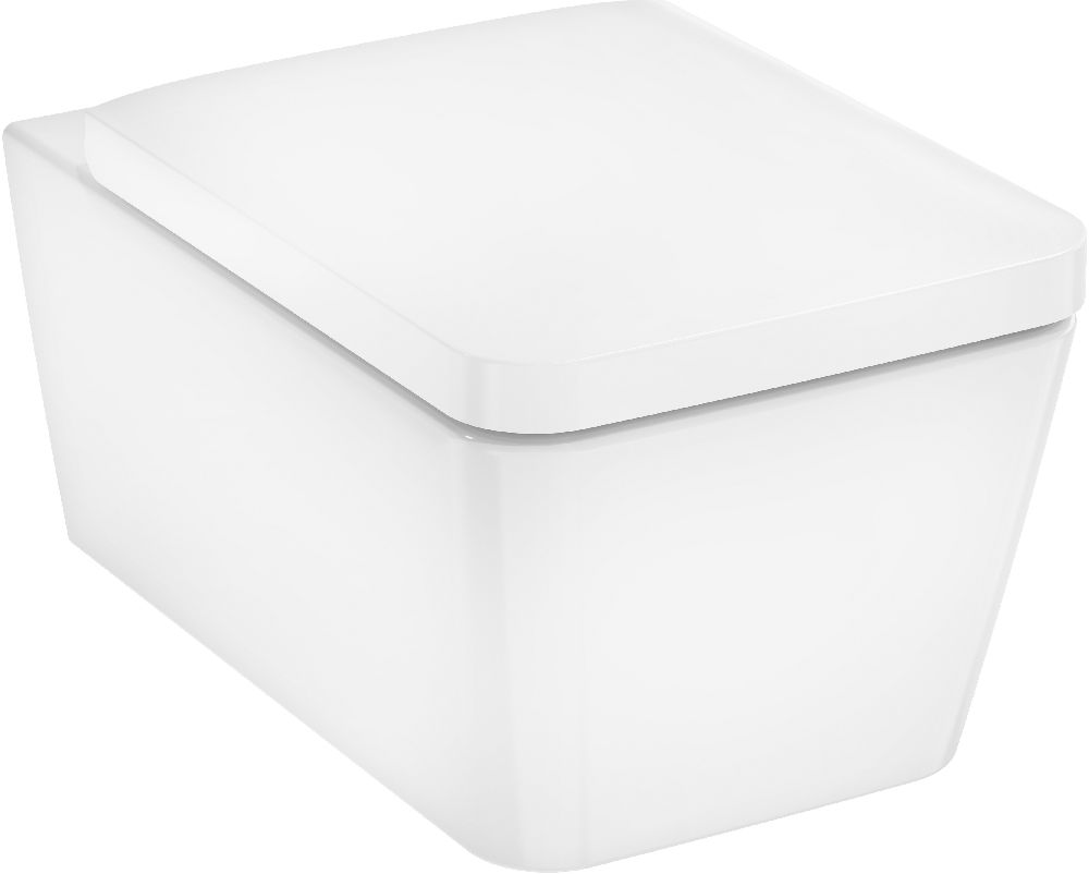 Hansgrohe EluPura Q WC-Becken mit Absenkautomatik-Sitz hängend Spülrandlos weiß Glanz 60293450