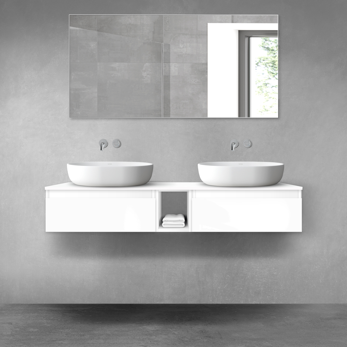 Set Kabinett Oltens Vernal 60009000, Naphtha-Arbeitsplatte Oltens Vernal 63011000, 60020000