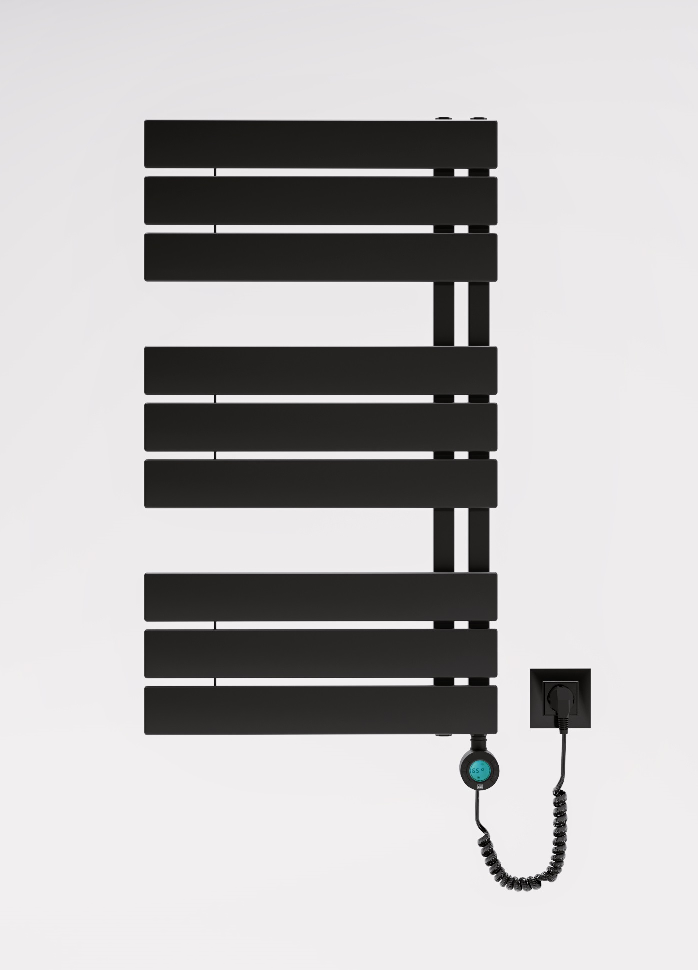 Luxrad Nobile Elektro Elektrischer Heizkörper 111x50 cm schwarz NOB1110500S040ERG