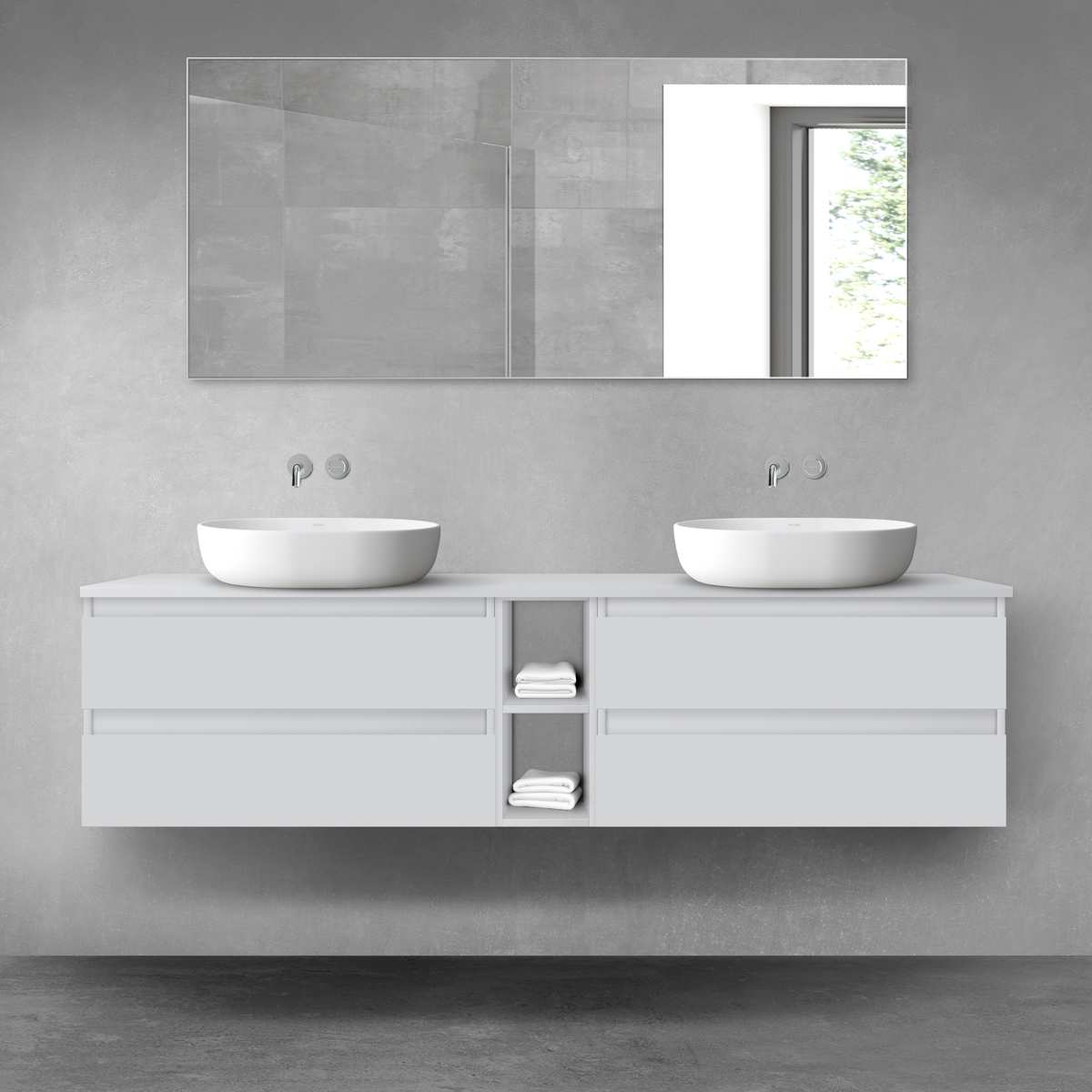 Set Kabinett Oltens Vernal 60001700, Naphtha-Arbeitsplatte Oltens Vernal 63009700, 60021700