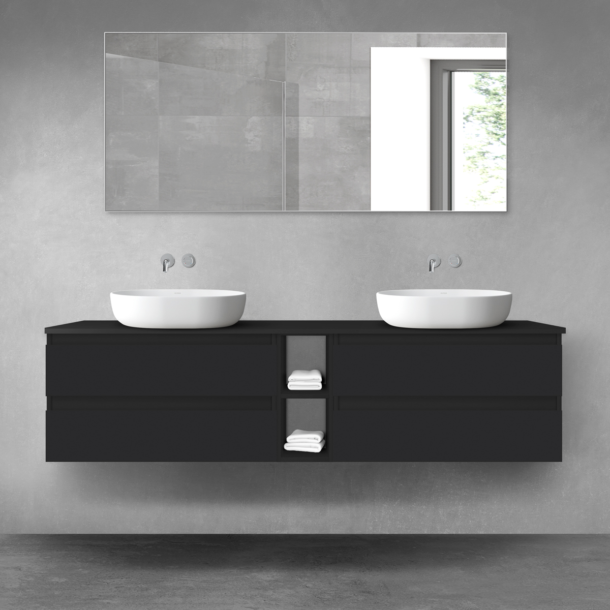 Set Kabinett Oltens Vernal 60001300, Naphtha-Arbeitsplatte Oltens Vernal 63009300, 60021300