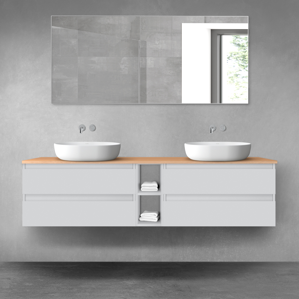 Set Kabinett Oltens Vernal 60001700, Naphtha-Arbeitsplatte Oltens Vernal 63009060, 60021700