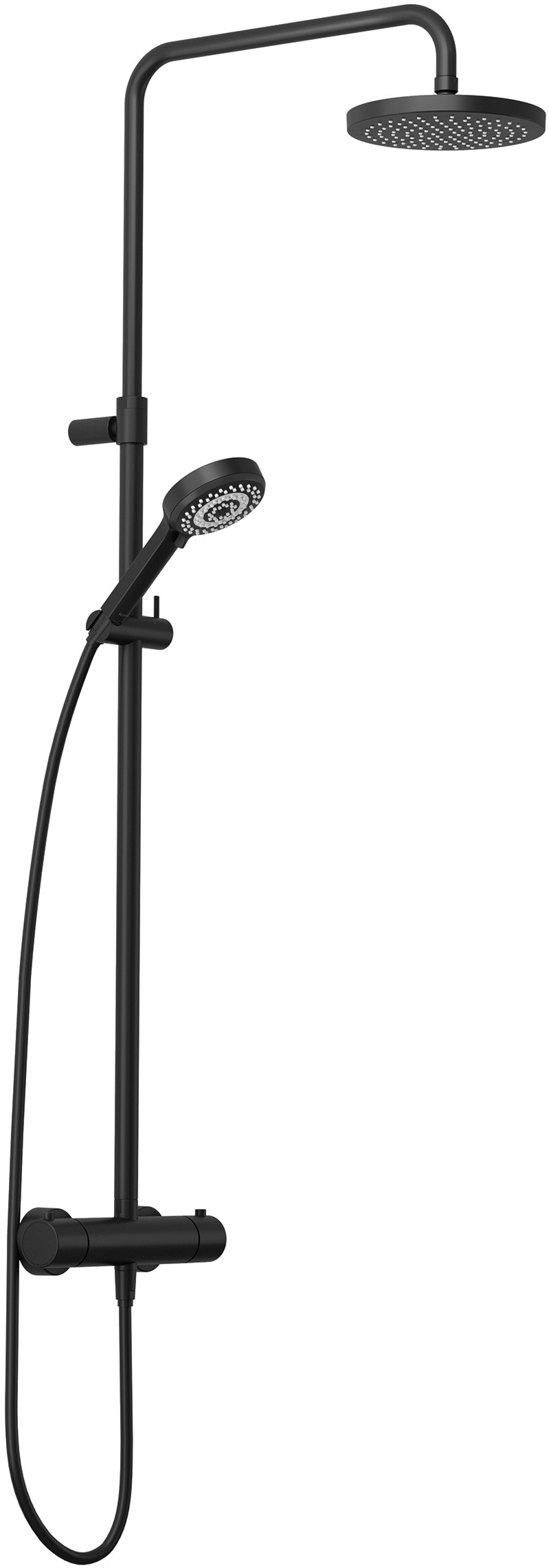 Kludi Dive Duschset Wandmontage mit Thermostat mit Regenbrause schwarz 6807939-00