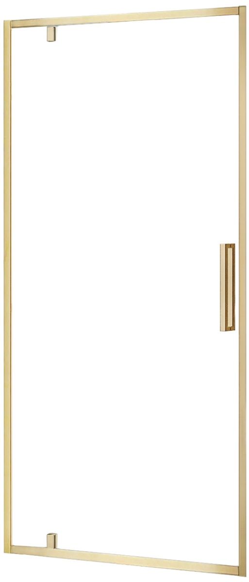 Rea Rapid Swing Duschtüren 100 cm aufklappbar gold gebürstet/durchsichtiges Glas REA-K2503