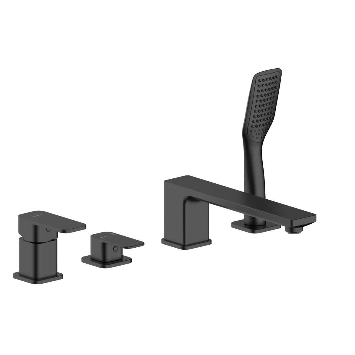 Oltens Hadsel Badewannen- und Duscharmatur awannenmontiert schwarze Matte 34203300