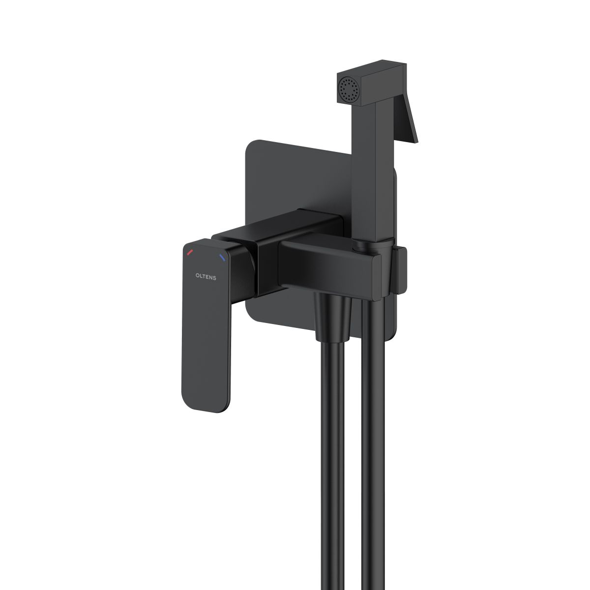 Oltens Hadsel Bidet-Wasserhahn Unterputz schwarze Matte 31101300