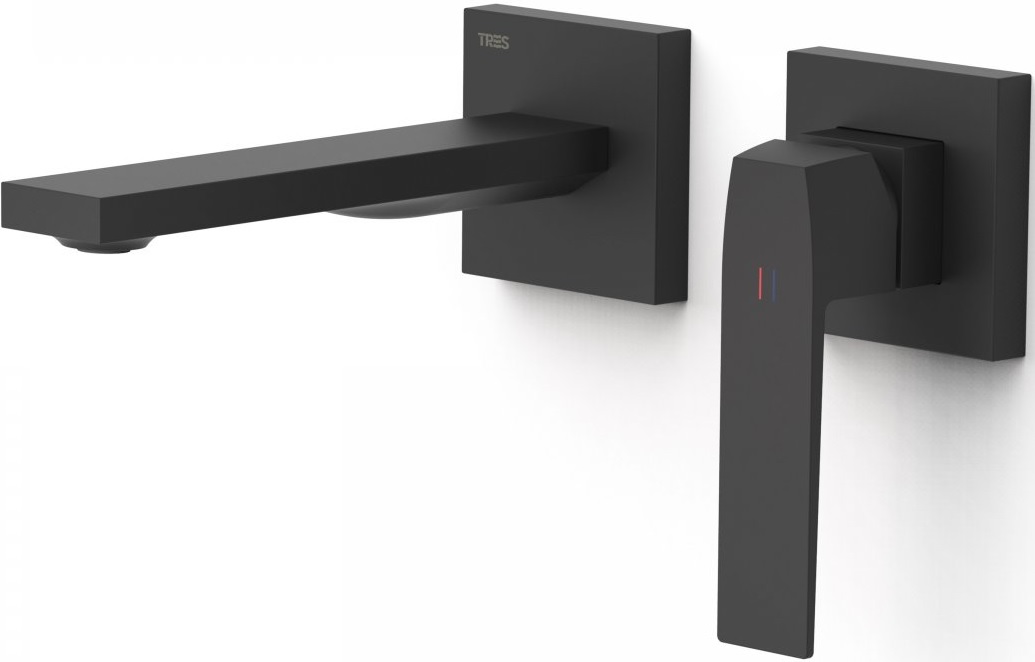 Tres Slim Exclusive Waschtischarmatur Unterputz schwarz 20230021NM