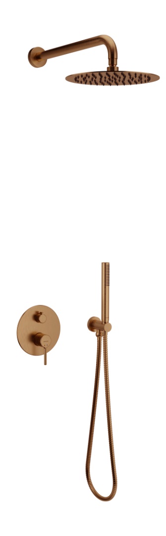 Excellent Pi Duschset Unterputz mit Regenbrause kupfer AREX.SET.1245CB