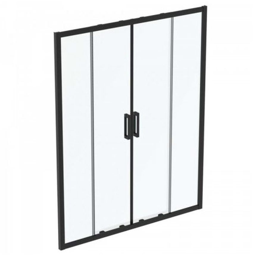 Ideal Standard Connect 2 Duschtüren 160 cm aufklappbar schwarz Matte/durchsichtiges Glas K9282V3