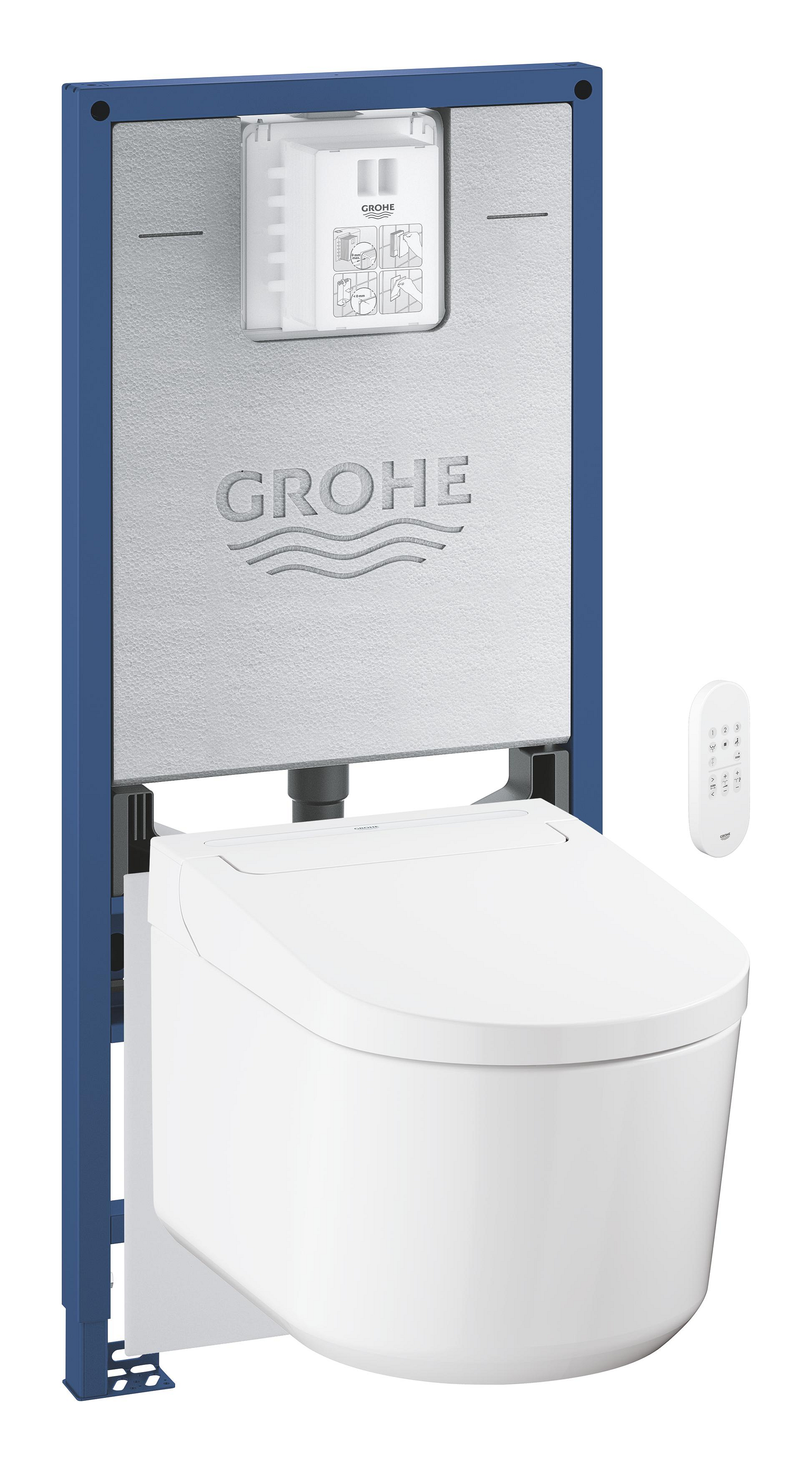 Grohe Rapid SLX Dusch-WC mit Gestell hängend ohne Kragen weiß 36509SH0