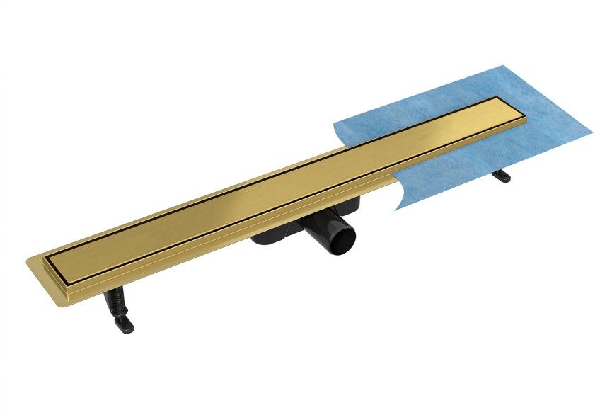 Besco Virgo Duo Linearablauf mit Rost 70 cm gold OL-70-VG