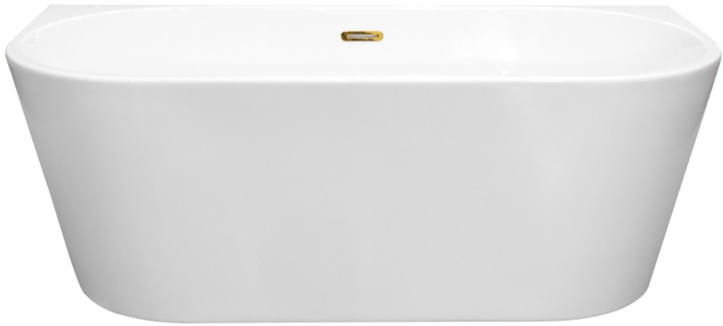 Besco Vica Wandmontierte Badewanne 169x80 cm oval weiß #WAS-170VNBI