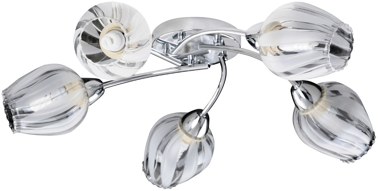 Rabalux Danila Deckenlampe 5x60 W weiß-chrom-muster 2970