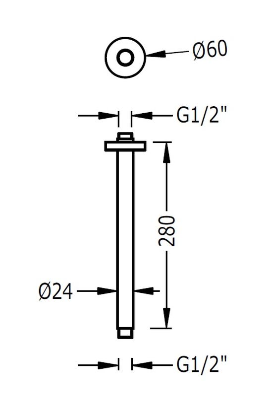 Tres Selection Deckenarm || 13462102OPM