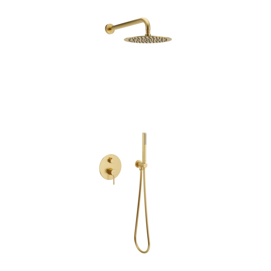 Excellent Pi Duschset Unterputz mit Regenbrause gold AREX.SET.1247GB