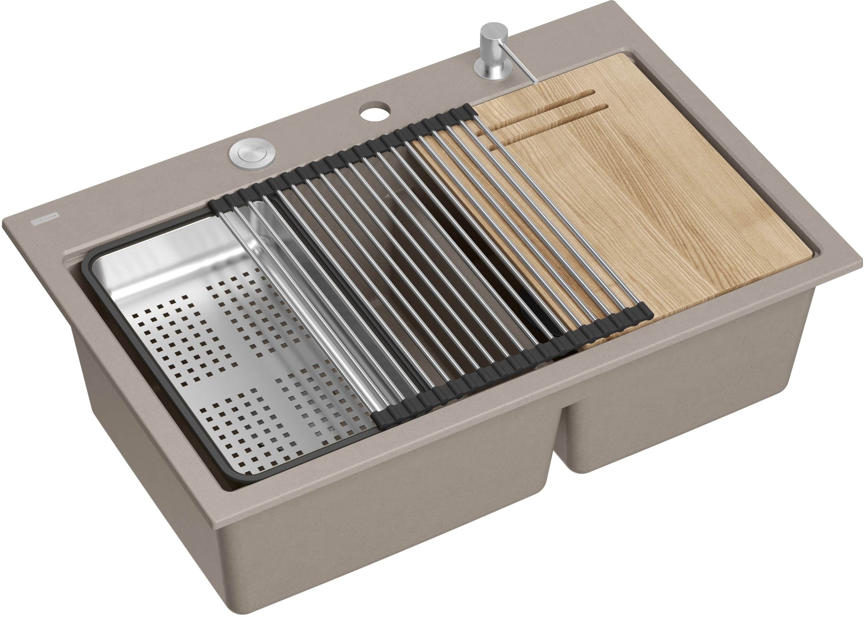 Quadron Marc 120 GraniteQ-Spüle 76x50 cm beige HQC7650U4_BS