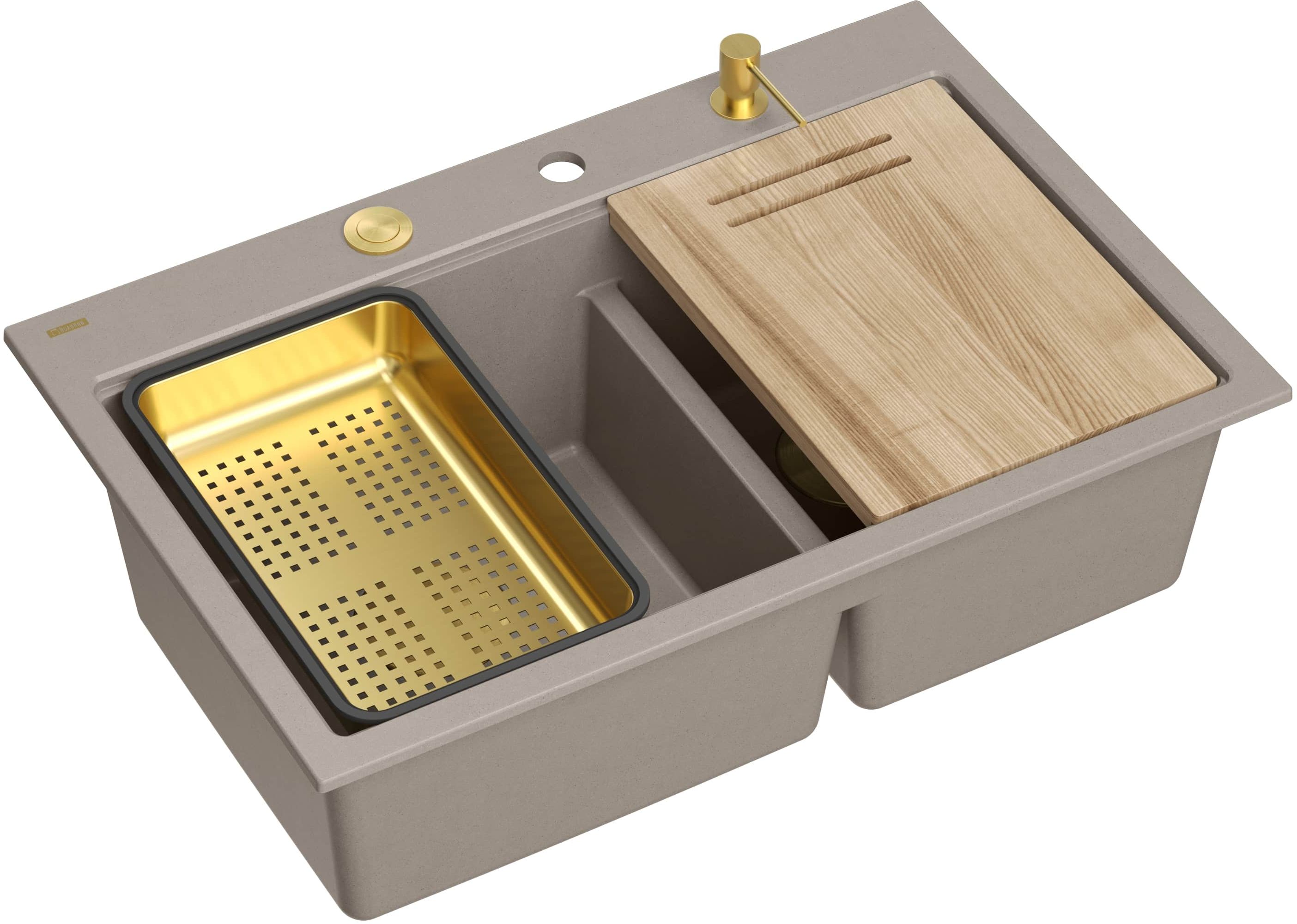 Quadron Marc 120 GraniteQ-Spüle 76x50 cm beige HQC7650U4_PVDG1