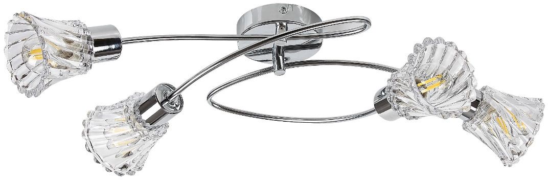 Rabalux Hestia Deckenlampe 4x40 W chrom-transparent 5302