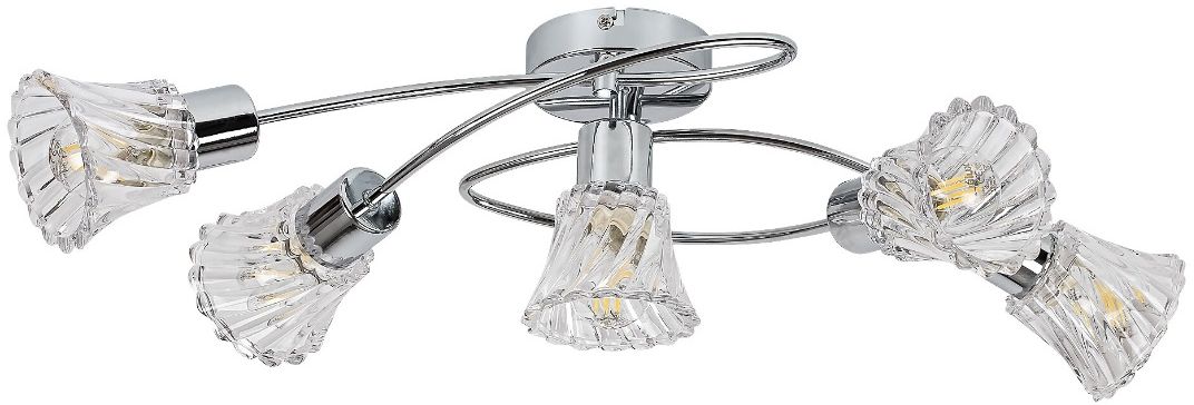 Rabalux Hestia Deckenlampe 5x40 W chrom-transparent 5304